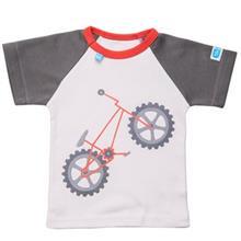 تی شرت آستین کوتاه تیک تاک طرح تمام چاپ دوچرخه Tik Tak Bicycle Full Printed Baby T-Shirt With Short Sleeve