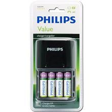 شارژر باتری فیلیپس مدل Value کد SCB1491NB Philips SCB1491NB Value Battery Charger