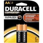 Duracell Coppertop Duralock Alkaline AA Battery Pack Of 2