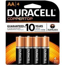 باتری قلمی دوراسل مدل Coppertop Duralock Alkaline بسته 4 عددی Duracell AA Battery Pack Of 