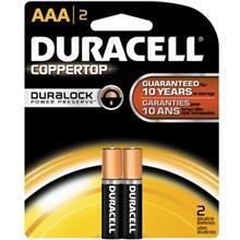 باتری نیم قلمی دوراسل مدل Coppertop Duralock Alkaline بسته 2 عددی Duracell AAA Battery Pack Of 