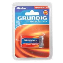 باتری آلکالاین 9 ولت گروندیگ ظرفیت 500 میلی آمپر ساعت Grundig Alkaline 500mAh 9V Battery