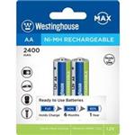 Westinghouse Ni-MH Rechargeable AA 2400 mAh Battery Pack of 2