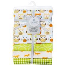 خشک کن کارترز مدل Fox and Owl بسته 4 عددی Carters Fox and Owl Drying Towel Pack of 4