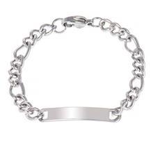 دستبند زنجیری پلاک دار جی دبلیو ال مدل BM-506 JWL BM-506 Bracelet