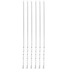 سیخ گالوانیزه جگر مدل پیچ دار بسته 6 عددی Galvanaized Kebab Skewer Twisty Pack Of 6