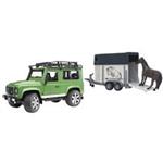 ماشین بازی برودر مدل Land Rover Defender And Horse Trailer 