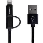 Cabbrix 2 In 1 USB To microUSB And Lightning Cable 1.5m