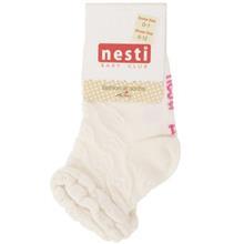 جوراب نستی طرح موج دار کرم Nesti Wavy Cream Socks
