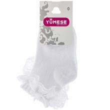جوراب نوزاد سفید یومسه مدل 3257 Yumese W 3257 Socks
