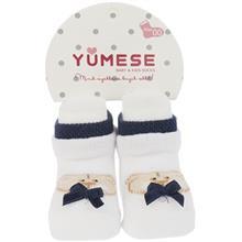 جوراب نوزاد سرمه‌ای یومسه مدل 3348 Yumese N 3348 Socks