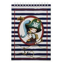 دفتر یادداشت کلیپس طرح دزد دریایی - 100 برگ Clips Pirate Design Notebook - 100 Sheets