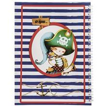 دفتر نقاشی کلیپس طرح دزد دریایی Clips Pirate Design Painting Notebook