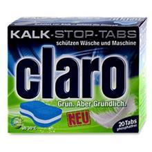 قرص جرم گیر و نرم کننده ماشین لباسشویی کلارو مدل Kalk بسته 20 عددی Claro Clothes Detergents Tablets Pack Of 20