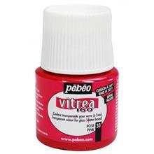 رنگ شیشه قابل پخت پ ب او مدل Vitrea 160 Pink 33 حجم 45 میلی لیتر Pebeo Vitrea 160 Pink 33 Frosted Glass Paint 45Ml