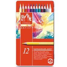 مداد ابرنگی 12 رنگ کارن داش سری ارتیست کد 3888312 Caran dAche Artist Watercolor Pencil Code 