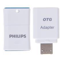 فلش مموری USB فیلیپس مدل پیکو ادیشن FM32DA88B/97 ظرفیت 16 گیگابایت همراه با مبدل OTG Philips Pico Edition FM16DA88B/97 USB 2.0 Flash Memory With OTG Adapter - 16GB