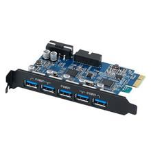 هاب USB3.0 پنج پورت PCI اوریکو مدل PVU3 5O2I Orico 5Port Express Card 