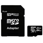 Silicon Power Elite UHS-I U1 U1 Class 10 85MBps microSDXC With Adapter - 64GB