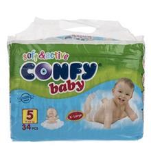 پوشک کانفی سایز 5 بسته 34 عددی Confy Size 5 Diaper Pack of 34