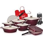 Candid Nobel Glass Lid Butterfly Handle Cookware Set 23 Pieces