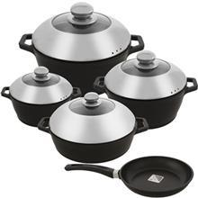 سرویس 10 پارچه دسته کلاسیک پیاژه کاندید با در استیل Candid Piajet 10 Pieces Cookware Set  With Steel Lid-Classic Handle