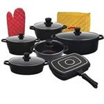 Candid Versai 15 Pieces Cookware Set  With Glass Lid-Butterfly Handle