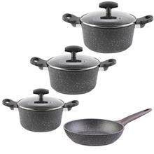 سرویس قابلمه 7 پارچه پدرینی مدل Moon Stone Pedrini Moon Stone Cookware Set 7 Pieces