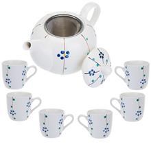 سرویس چای خوری 9 پارچه کوچک طرح گل سان مدل S001-F