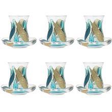 ست فنجان و نعلبکی گالری انار مدل بته اشک آبی Anar Blue Tear CupSet