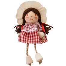 عروسک دکوری دخترک چوبی گاوچرون Angelic Wooden Cowgirl Decorative Doll