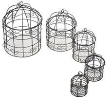قفس استوانه‌ای دکوری 5 عددی Decorative Cylindrical Cage 5 Pieces