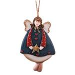 Angel Standing Starred With Surmeh Of Clothing Ceramic Pendants