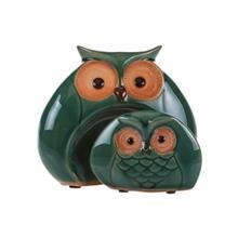 مجسمه سرامیکی مدل جغد ایستاده و بچه کد Dy23569 طرح 1 Standing Owl Dy23569 Type A Decorative Ceramic Statue