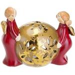 Sphere With Tow Angel Tealight Candlestick 99039
