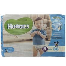 پوشک پسرانه هاگیز مدل Junior سایز 5 بسته 36 عددی Huggies Size Diaper Boys Pack of 