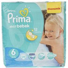 پوشک پمپرز مدل Prima سایز 6 بسته 19 عددی Pampers Prima Size 6 Diaper Pack of 28