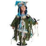 Porcelain Indians Olive Size 4 Decorative Doll