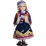 Porcelain Winter Clothing Violet Size 4 Decorative Doll