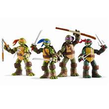 عروسک پلی میتس مدل لاک‌ پشت‌ های نینجا بسته 4 تایی سایز 2 Playmates Ninja Turtles Pack Of Size Toys Doll 