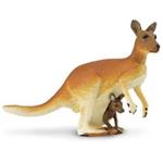 Safari Kangaroo With Baby Size Small Doll
