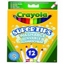 ماژیک رنگ آمیزی کرایولا مدل Supertips - بسته 12 رنگ Crayola Supertips Marker Pack of 12