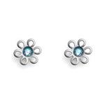 گوشواره مدل گل آکوا Earring Flower aqua