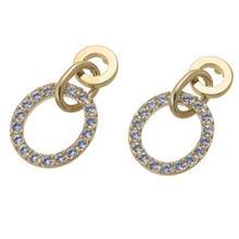 گوشواره مدل مسیج Earring Message gold crystal 