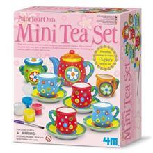 کیت آموزشی 4ام مدل نقاشی سرویس چای‌خوری کد 04541 4M Paint Your Own Mini Tea Set 04541 Educational Kit