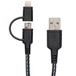 Energea Nylotough USB To Lightning And MicroUSB Cable 1.5m