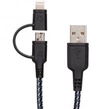 کابل تبدیل USB به لایتنینگ و MicroUSB انرجیا مدل Nylotough به طول 1.5 متر Energea Nylotough USB To Lightning And MicroUSB Cable 1.5m