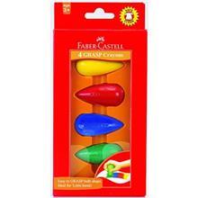 مداد شمعی فابر کاستل مدل لامپی - بسته 4 رنگ Faber-Castell Bulb Crayons - Pack of 4