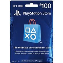 گیفت کارت 100 دلاری پلی‌استیشن PlayStation 100 Dollars Gift Card