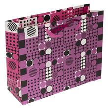 پاکت هدیه افقی طرح خالدار براق Glamour Dotted Design Horizontal Gift Bag